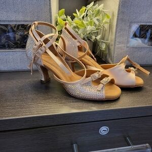 Very Fine Flesh Satin S1004CC Suede Sole Ballroom Dance